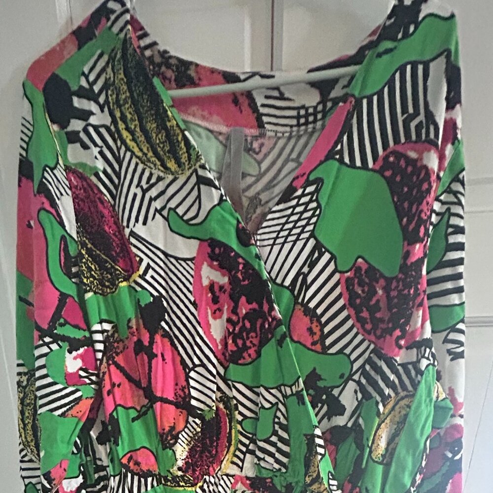 melissa mccarthy printed jumpsuit | 2x| euc